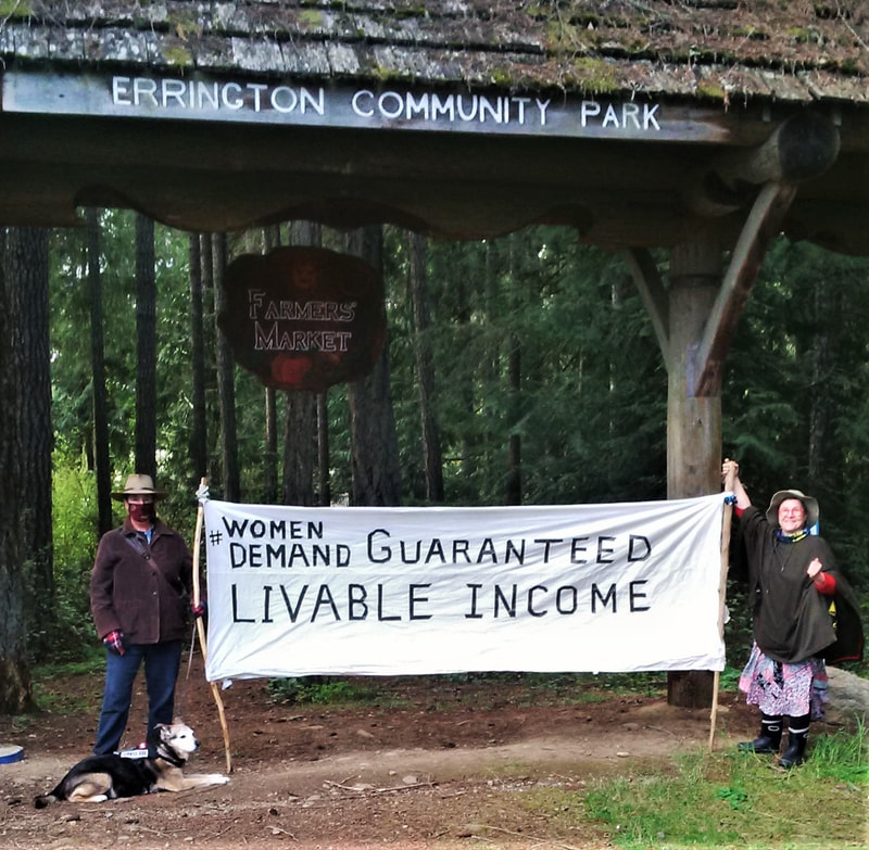 #womendemand Guaranteed Livable Income. Banner Regional District of Nanaimo